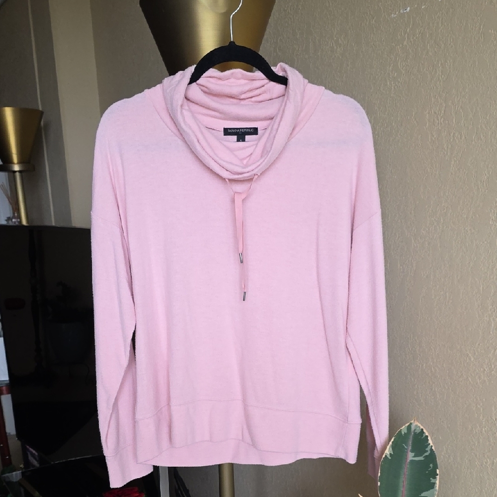 Banana Republic Factory Soft Pink Cowl Neck Sweater